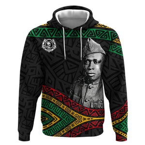 Henry Johnson Black History Month Hoodie Pan African Colors Tribal Geometric Pattern