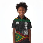 Henry Johnson Black History Month Kid Polo Shirt Pan African Colors Tribal Geometric Pattern