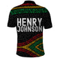 Henry Johnson Black History Month Polo Shirt Pan African Colors Tribal Geometric Pattern
