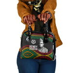 Henry Johnson Black History Month Shoulder Handbag Pan African Colors Tribal Geometric Pattern
