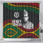 Henry Johnson Black History Month Shower Curtain Pan African Colors Tribal Geometric Pattern