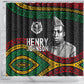 Henry Johnson Black History Month Shower Curtain Pan African Colors Tribal Geometric Pattern