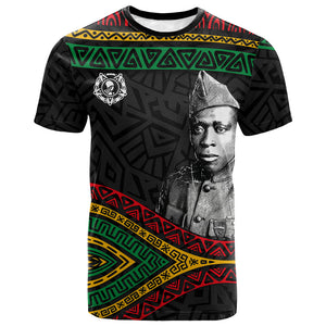 Henry Johnson Black History Month T shirt Pan African Colors Tribal Geometric Pattern