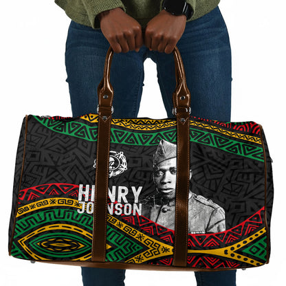 Henry Johnson Black History Month Travel Bag Pan African Colors Tribal Geometric Pattern