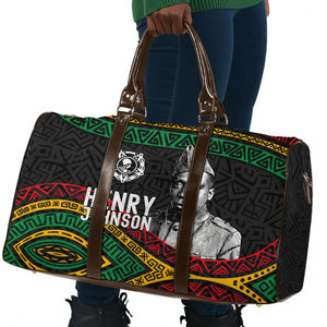 Henry Johnson Black History Month Travel Bag Pan African Colors Tribal Geometric Pattern
