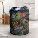Henry Johnson Black History Month Laundry Basket Harlem Hellfighters Pan African Grunge Art