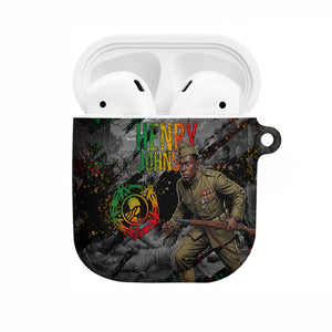 Henry Johnson Black History Month AirPods Case Harlem Hellfighters Pan African Grunge Art