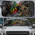 Henry Johnson Black History Month Auto Sun Shade Harlem Hellfighters Pan African Grunge Art