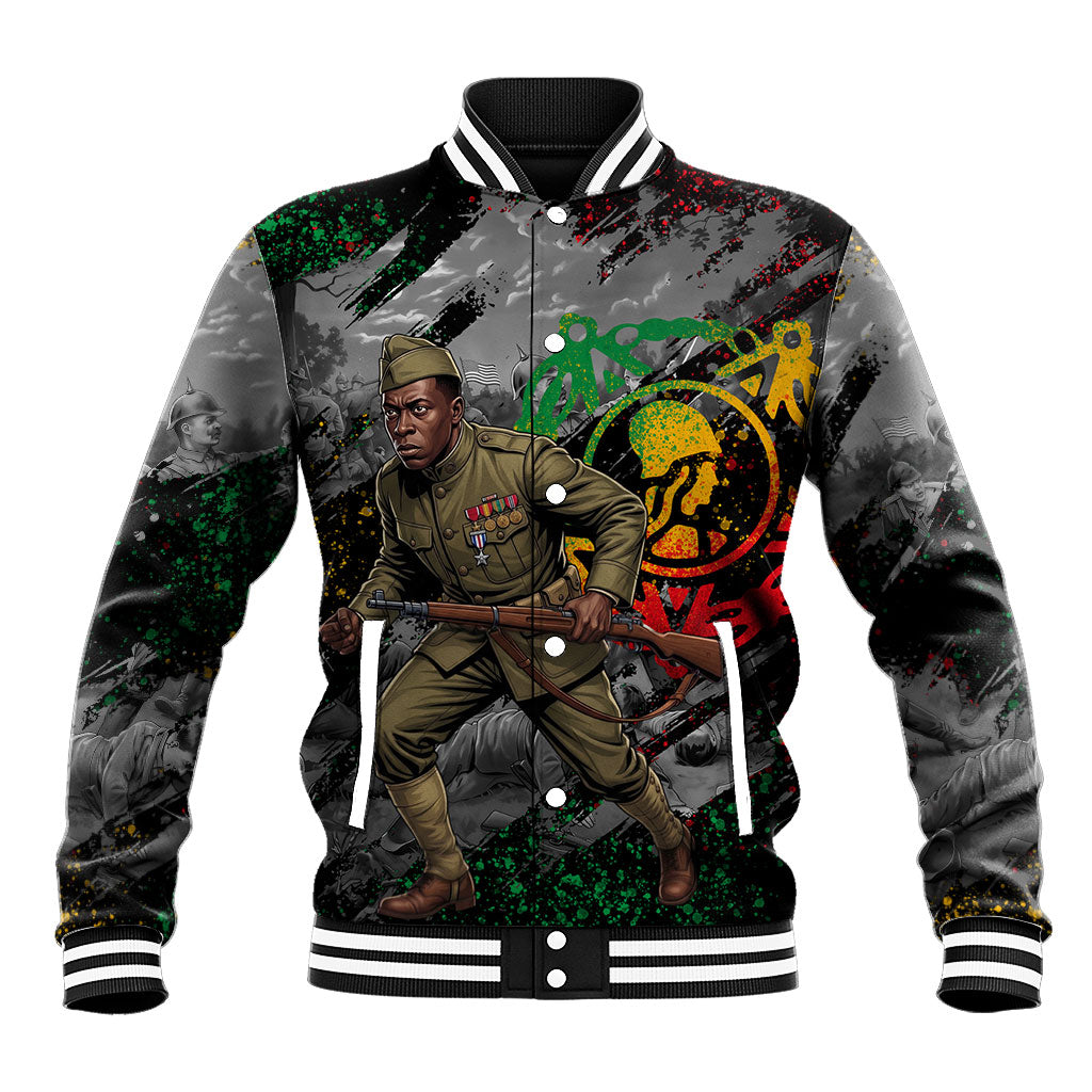 Henry Johnson Black History Month Baseball Jacket Harlem Hellfighters Pan African Grunge Art