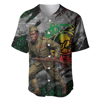 Henry Johnson Black History Month Baseball Jersey Harlem Hellfighters Pan African Grunge Art