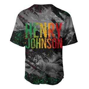 Henry Johnson Black History Month Baseball Jersey Harlem Hellfighters Pan African Grunge Art