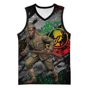 Henry Johnson Black History Month Basketball Jersey Harlem Hellfighters Pan African Grunge Art