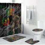 Henry Johnson Black History Month Bathroom Set Harlem Hellfighters Pan African Grunge Art