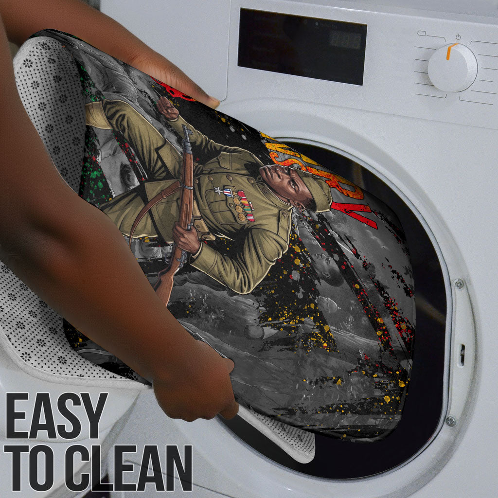 Henry Johnson Black History Month Bathroom Set Harlem Hellfighters Pan African Grunge Art