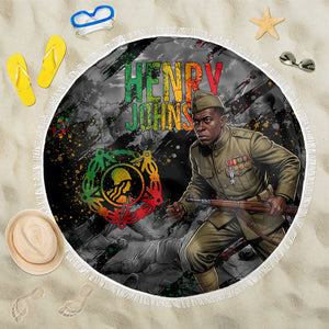 Henry Johnson Black History Month Beach Blanket Harlem Hellfighters Pan African Grunge Art