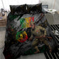 Henry Johnson Black History Month Bedding Set Harlem Hellfighters Pan African Grunge Art