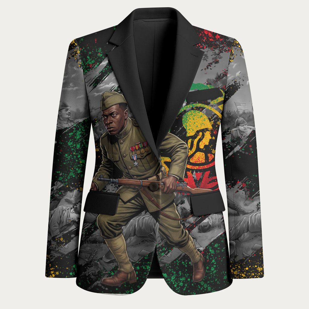Henry Johnson Black History Month Blazer Harlem Hellfighters Pan African Grunge Art