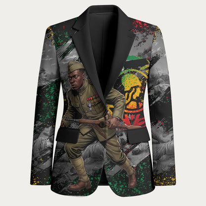 Henry Johnson Black History Month Blazer Harlem Hellfighters Pan African Grunge Art