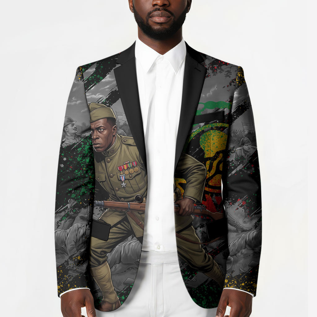 Henry Johnson Black History Month Blazer Harlem Hellfighters Pan African Grunge Art