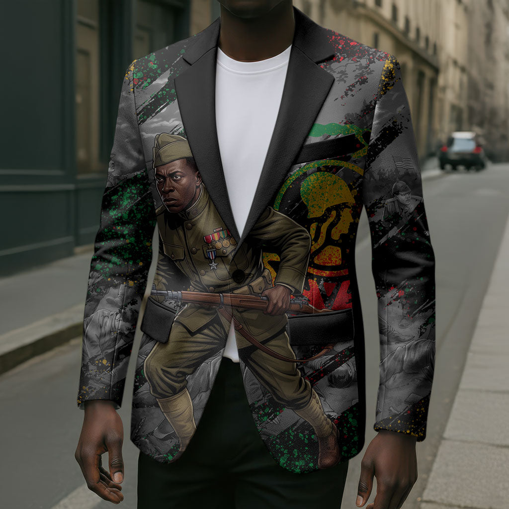 Henry Johnson Black History Month Blazer Harlem Hellfighters Pan African Grunge Art