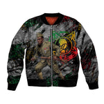 Henry Johnson Black History Month Bomber Jacket Harlem Hellfighters Pan African Grunge Art
