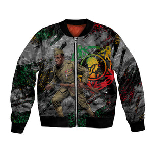 Henry Johnson Black History Month Bomber Jacket Harlem Hellfighters Pan African Grunge Art