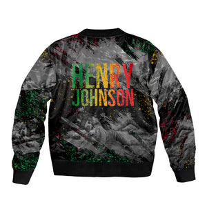 Henry Johnson Black History Month Bomber Jacket Harlem Hellfighters Pan African Grunge Art