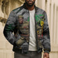 Henry Johnson Black History Month Bomber Puffer Jacket Harlem Hellfighters Pan African Grunge Art