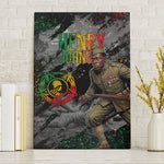 Henry Johnson Black History Month Canvas Wall Art Harlem Hellfighters Pan African Grunge Art