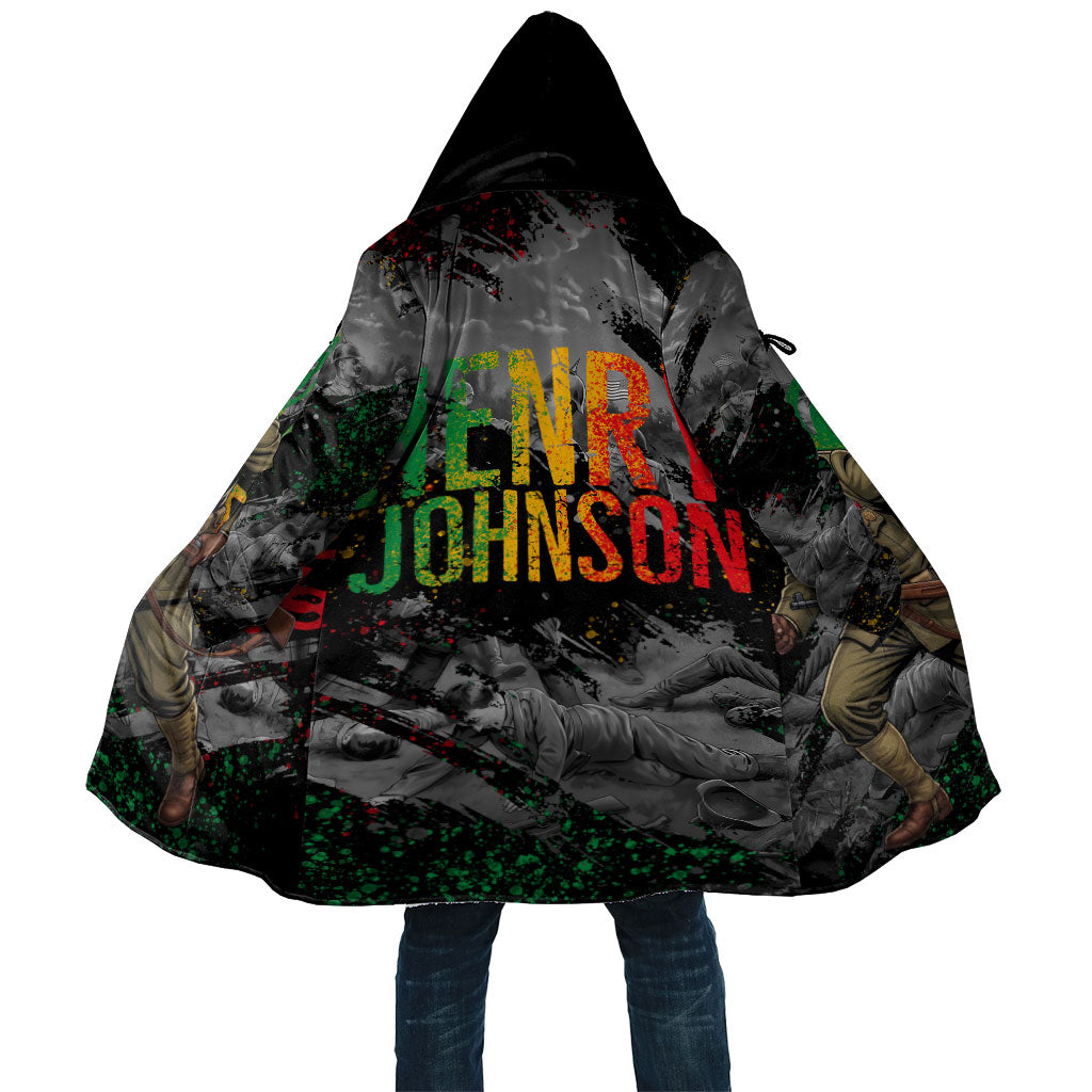 Henry Johnson Black History Month Cloak Harlem Hellfighters Pan African Grunge Art