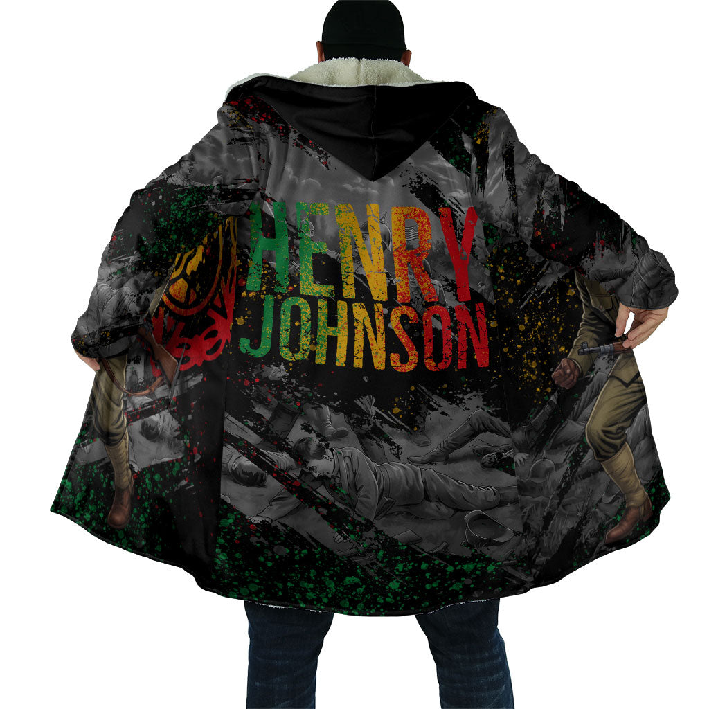 Henry Johnson Black History Month Cloak Harlem Hellfighters Pan African Grunge Art