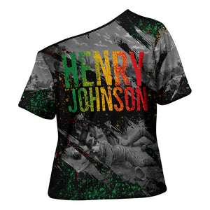 Henry Johnson Black History Month Cross Shoulder Shirt Harlem Hellfighters Pan African Grunge Art