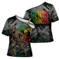 Henry Johnson Black History Month Cross Shoulder Shirt Harlem Hellfighters Pan African Grunge Art