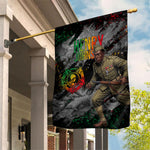 Henry Johnson Black History Month Garden Flag Harlem Hellfighters Pan African Grunge Art