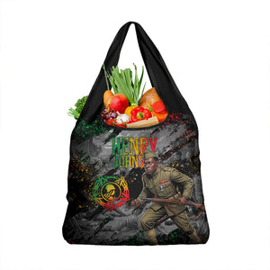 Henry Johnson Black History Month Grocery Bag Harlem Hellfighters Pan African Grunge Art