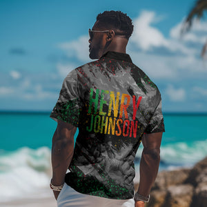 Henry Johnson Black History Month Hawaiian Shirt Harlem Hellfighters Pan African Grunge Art