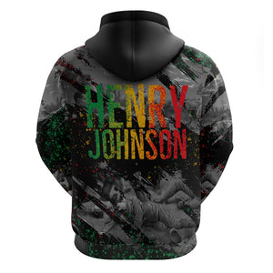 Henry Johnson Black History Month Hoodie Harlem Hellfighters Pan African Grunge Art
