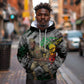 Henry Johnson Black History Month Hoodie Harlem Hellfighters Pan African Grunge Art