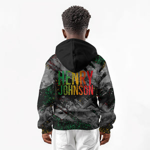Henry Johnson Black History Month Kid Hoodie Harlem Hellfighters Pan African Grunge Art