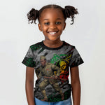Henry Johnson Black History Month Kid T shirt Harlem Hellfighters Pan African Grunge Art