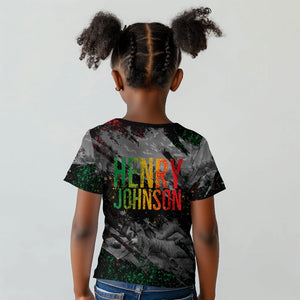 Henry Johnson Black History Month Kid T shirt Harlem Hellfighters Pan African Grunge Art