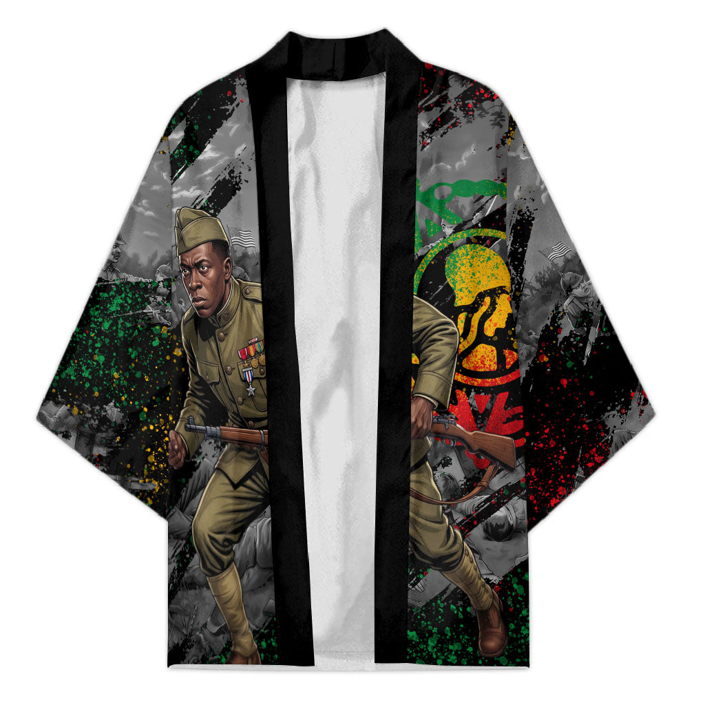 Henry Johnson Black History Month Kimono Harlem Hellfighters Pan African Grunge Art