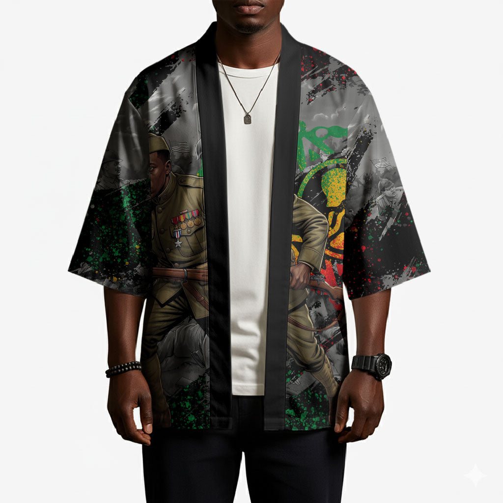 Henry Johnson Black History Month Kimono Harlem Hellfighters Pan African Grunge Art