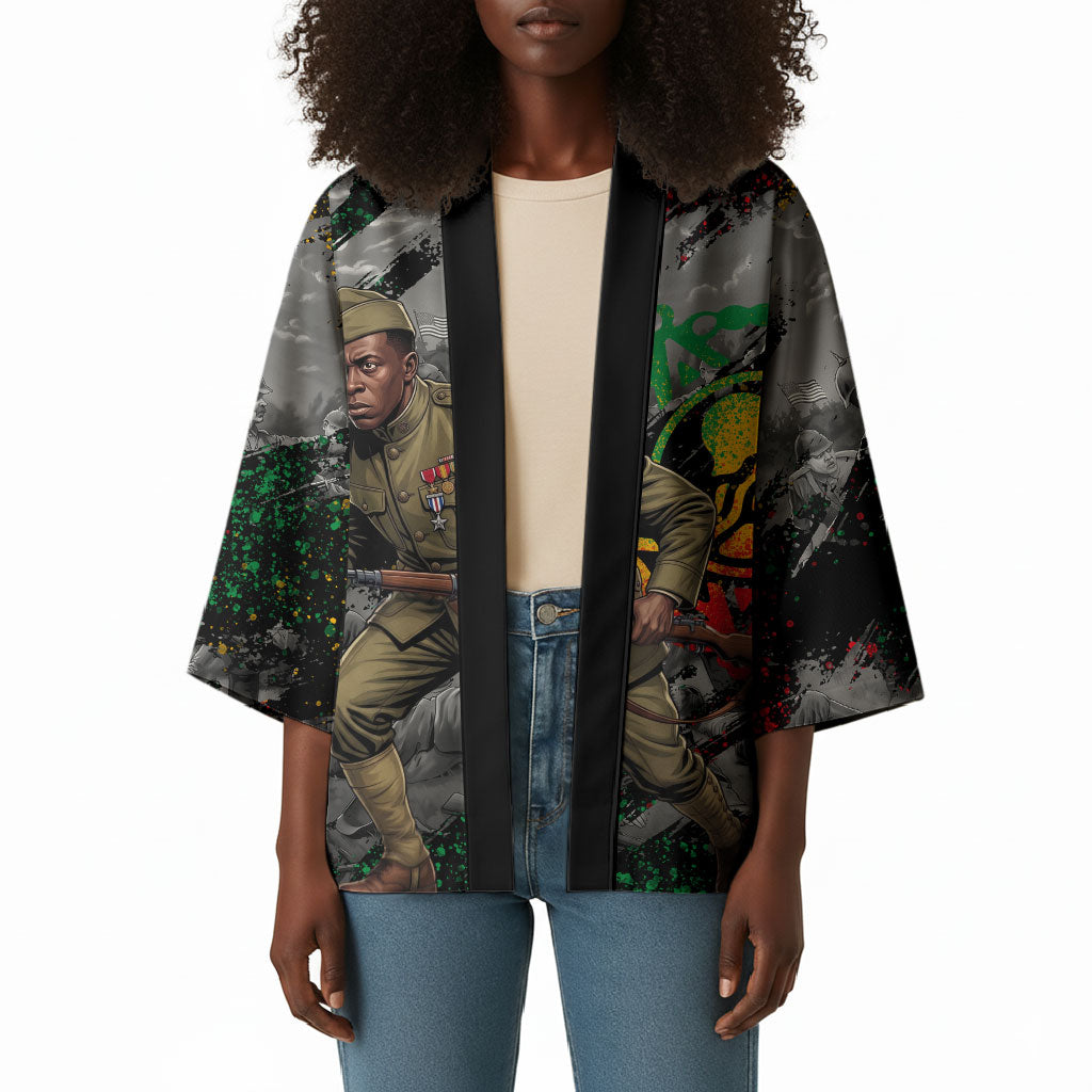 Henry Johnson Black History Month Kimono Harlem Hellfighters Pan African Grunge Art