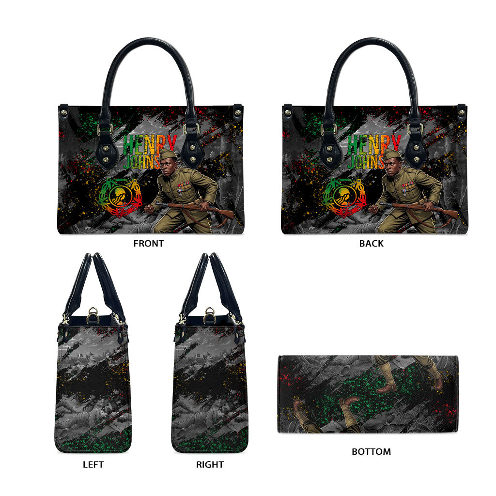 Henry Johnson Black History Month Leather Bag Harlem Hellfighters Pan African Grunge Art