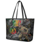 Henry Johnson Black History Month Leather Tote Bag Harlem Hellfighters Pan African Grunge Art