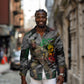 Henry Johnson Black History Month Long Sleeve Button Shirt Harlem Hellfighters Pan African Grunge Art