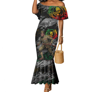 Henry Johnson Black History Month Mermaid Dress Harlem Hellfighters Pan African Grunge Art