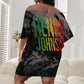 Henry Johnson Black History Month Off Shoulder Short Dress Harlem Hellfighters Pan African Grunge Art