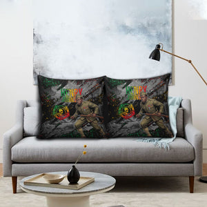 Henry Johnson Black History Month Pillow Cover Harlem Hellfighters Pan African Grunge Art